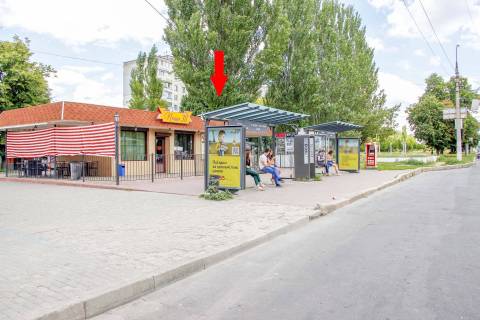Ситилайт B в Харькове, 1,24х1,84  Юбилейный пр-т, 49/8 (1) (остановка Гвардейцев-Широнинцев), из центра фото 1