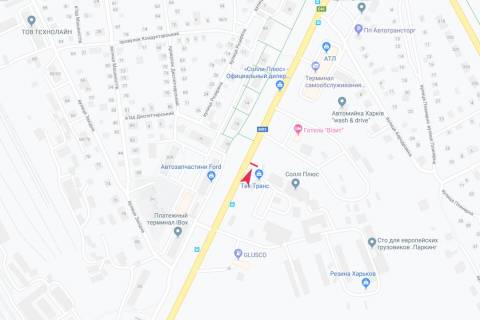 Білборд, Бігборд (Борд)  A у Харкові, 3х6  Мереф'янське шосе, 13, в центр схема