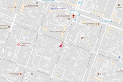 Backlight B in Dnipro (Dnipropetrovsk), 3,1х2,2  Smidta st. , 20d - Volodimira Antonovica st. scheme