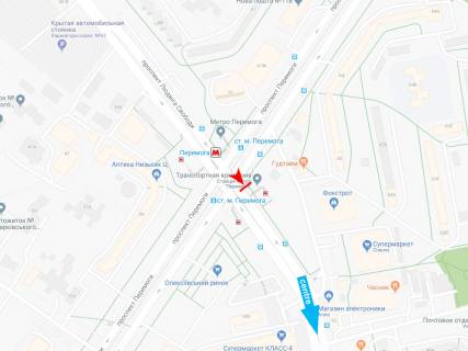 Бэклайт B в Харькове, 3х6  Людвига Свободы пр-т - Победы пр-т, в центр схема
