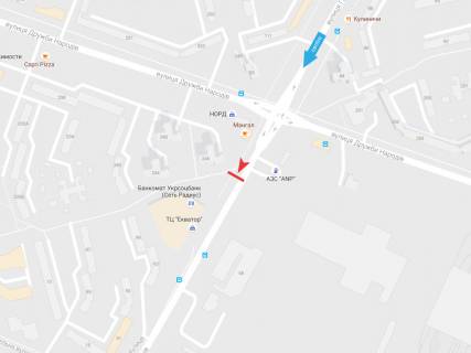 Билборд A в Харькове, 3х6  Гвардейцев Широнинцев ул. -  Дружбы народов ул., 246, в центр схема