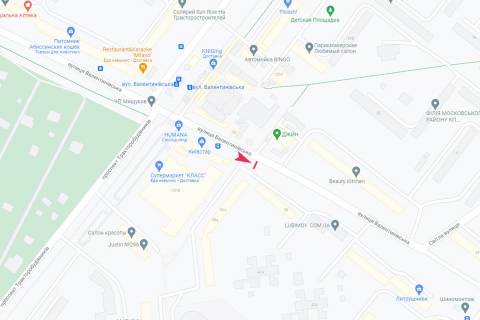 Білборд, Бігборд (Борд)  A у Харкові, 3х6  Валентинівська вул., 38-А схема