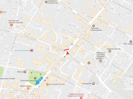 Сiтiлайт A у Харкові, 1,2х1,8  Сковороди (Пушкінська) вул., 49 - Гіршмана вул. схема