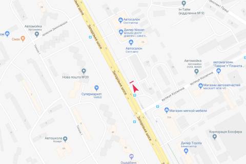 Prismatron, Prism A in Dnipro (Dnipropetrovsk), 3х6  Zaporiz'ke sose, 31 (Za povorotom na  st.Kosmicnu) - 452316 scheme
