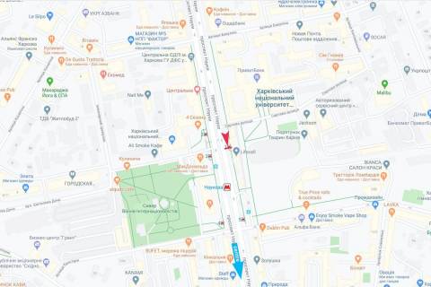 Билборд B в Харькове, 2,88х5,76  Науки пр-т, м. Научная, в центр Размер 5760х2880 схема