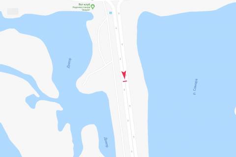 Билборд B в Днепр (Днепропетровск), 3х6  Усть-Самарський міст,  напрямок на Придніпровськ схема