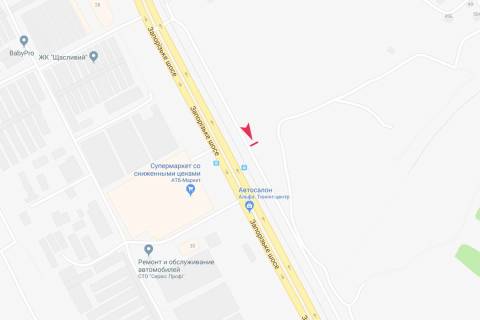 Billboard B in Dnipro (Dnipropetrovsk), 3х6  Zaporiz'ke sose, Topola - 1 z/m scheme