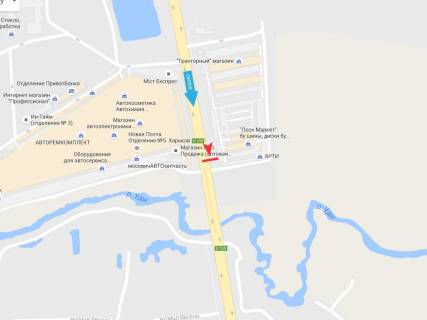 Билборд B в Харькове, 3х6  Окружна дорога (3)_авторинок Лоск, до міста схема