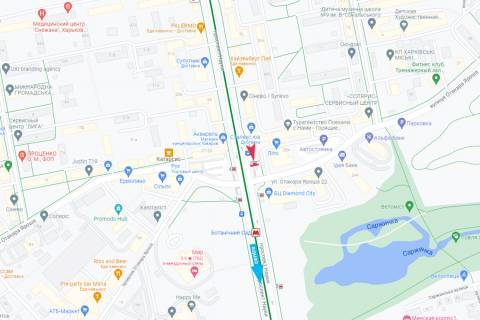 Билборд B в Харькове, 2,88х5,76  Науки пр-т - Отакара Яроша ул., м. Ботанический сад, в центр (VIP) размер 5760х2880 схема