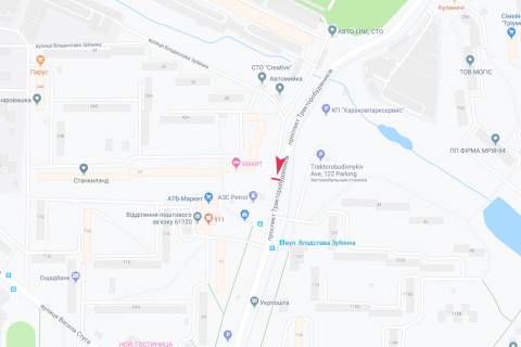 Білборд, Бігборд (Борд)  A у Харкові, 3х6  Тракторобудівників пр-т, 79/42-а, в центр схема