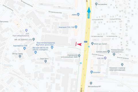 Билборд A в Харькове просп. Аерокосмічний (Гагаріна), 98 (Институт Радиоэлектроники)* схема