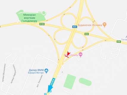 Билборд B в Харькове, 3х6  Академика Курчатова пр-т- Лозовеньковский пр. (1) схема
