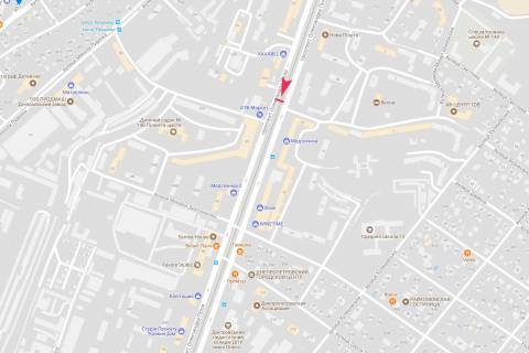 Білборд, Бігборд (Борд)  A у Дніпро (Дніпропетровськ), 3х6  Олександра Поля (Кірова) просп., 42  (маг."Велопланета". Напрямок руху вгору) схема