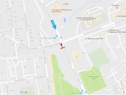 Ситилайт A в Харькове, 1,24х1,84  Клочковская ул., 199б (2)  (остановка ул.Новгородская) схема