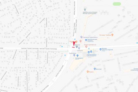 Билборд B в Харькове, 6х3  просп. Льва Ландау (50-річчя СРСР), 12 + просп. Байрона (Героїв Сталінграда), из центра схема