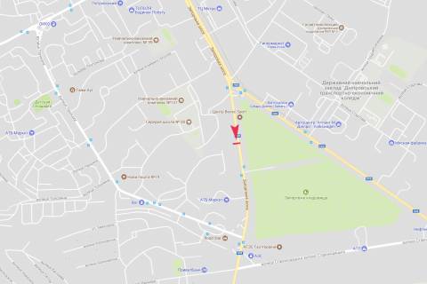 Билборд A в Днепр (Днепропетровск), 3х6  Запорізьке шосе, Тополя - 3 ж/м (навпроти спорткомплекс "Алан", перед світлофором) схема