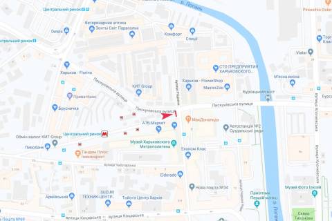 Билборд A в Харькове, 2,88х5,76  Пискуновская ул. - Машиностроительный пр., в центр размер 5760х2880 схема