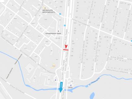 Билборд B в Харькове, 2,88х5,76  просп. Льва Ландау (50-річчя СРСР) 64-а, из центра размер 5760х2880 схема