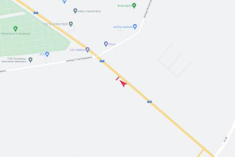 Билборд B в Днепр (Днепропетровск), 2,9х5,9  узвіз Близнюківський (вул. Яснополянська) вул. - Аеропортівська вул.  (300 метрів за перехрестям) (сторона Б) схема