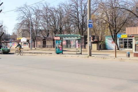 Ситилайт A в Харькове, 1,24х1,84  Салтовское шоссе, 145 (остановка "Руслана Плоходько"), из центра фото 1