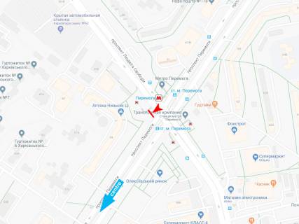 Бэклайт A в Харькове Победы пр-т, 59 - Людвига Свободы пр-т, в центр схема