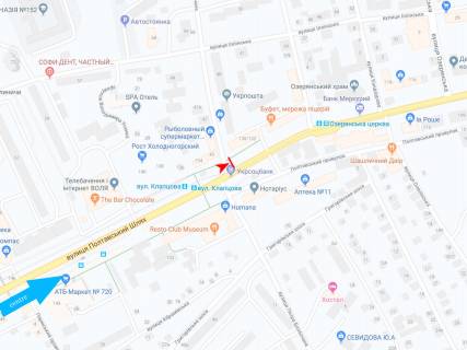 Billboard B in Kharkiv, 2,88х5,76  Poltavskij slah st., 130/132 - Petra Bolbocana st., v centr ( VIP ) Razmer 5760h2880 scheme