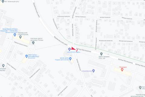 Билборд A в Харькове, 3х6  Матюшенка вул. -  Челюскінців вул. схема