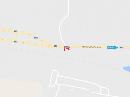 Билборд B в Харькове, 3х6  Залютинская ул. (Б1), из города схема