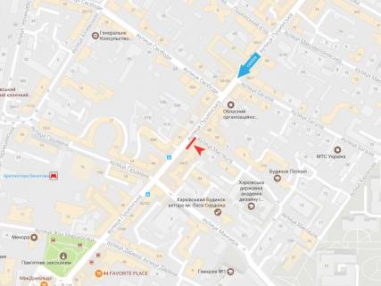 Ситилайт B в Харькове, 1,2х1,8  Сковороди (Пушкінська) ул., 52 схема