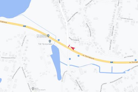 Білборд, Бігборд (Борд)  A у Дніпро (Дніпропетровськ), 3х6  Полтавське шосе (пішохідний перехід) схема