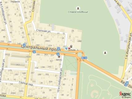 Билборд A в Николаеве, 6x3  просп. Центральный - ул. 10-я Слободская схема