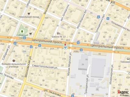 Билборд  в Николаеве, 6x3  просп. Центральный - ул. М. Морская схема
