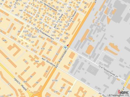 Билборд A в Николаеве, 6x3  ул. Космонавтов, 88 - рынок строительных материалов схема