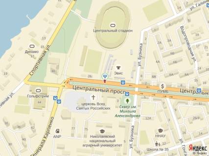 Билборд A в Николаеве, 6x3  просп. Центральный - Центральный городской стадион, 2 схема