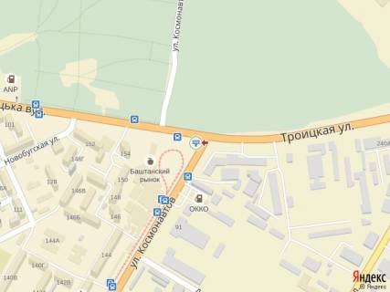 Билборд A в Николаеве, 6x3  ул. Космонавтов - угол ул. Троицкой схема