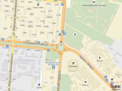 Призма A в Николаеве, 6x3  просп. Богоявленский - кольцо Автовокзал - 285086 схема