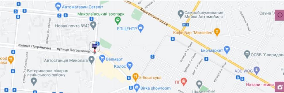 Билборд A в Николаеве просп. Богоявленский - кольцо Автовокзал схема