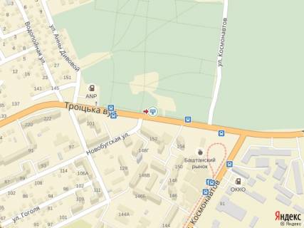Билборд B в Николаеве, 6x3  ул. Троицкая, поворот на санаторий "Дубки" схема