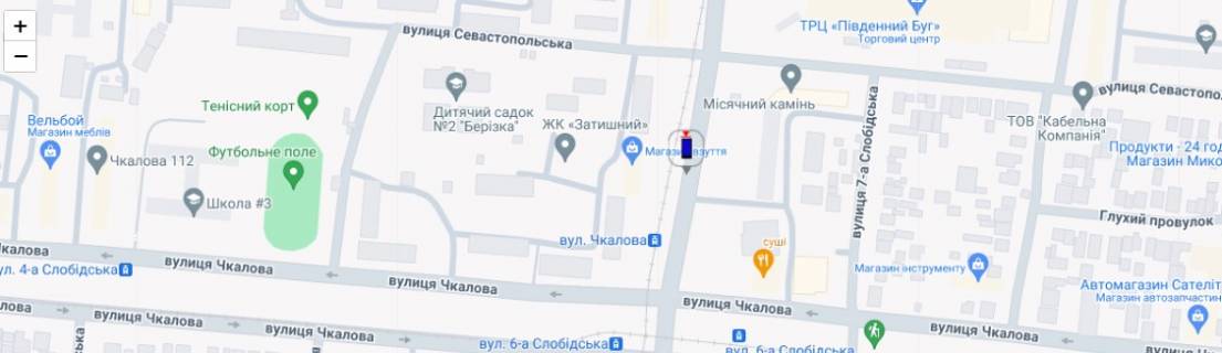 Билборд A в Николаеве ул. 6-я Слободская - ул. Чкалова схема