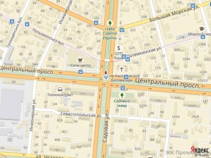 Призма A в Николаеве, 6x3  просп. Центральный - ул. Садовая - 285100 схема