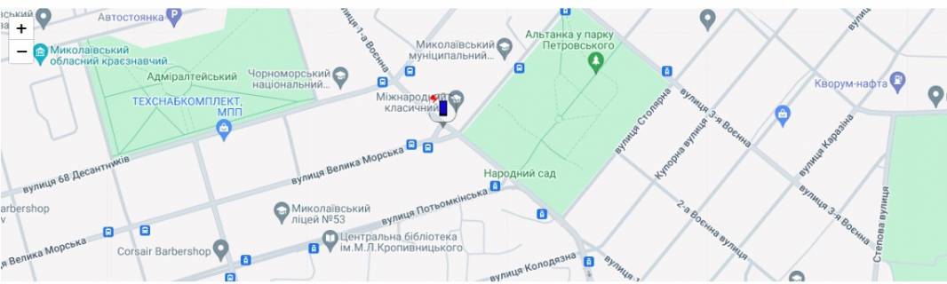 Нестандарт B в Николаеве ул. 1-я Военная - ул. Большая Морская схема