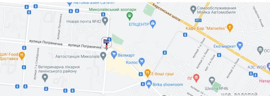 Билборд A в Николаеве просп. Богоявленский - кольцо Автовокзал схема
