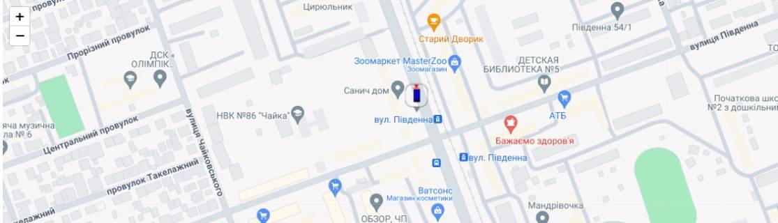 Нестандарт A у Миколаєві просп. Богоявленський – вул. Паркова (перед до-ром Юність) схема