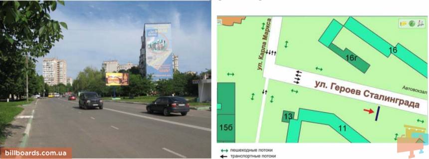 Билборд A в Черноморск (Ильичевск) ул.Героев Сталинграда,11, №28-А фото 1