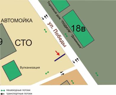 Билборд A в Черноморск (Ильичевск) ул.Победы, ТЦ"Подиум", №22-А схема