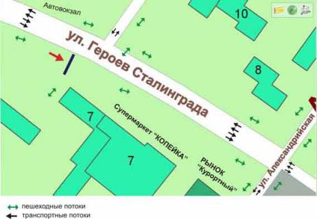 Білборд, Бігборд (Борд)  A у Чорноморськ (Іллічівськ) ул.Героев Сталинграда,9, №26-А схема