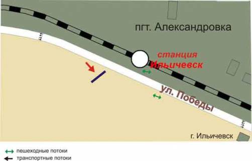 Билборд A в Черноморск (Ильичевск) ул.Промышленная, район автозаправки "БРСМ", №40-А схема