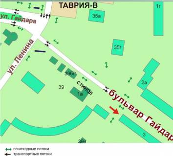 Брандмауэр A в Черноморск (Ильичевск) бульвар Гайдара,3, №54-Низ схема