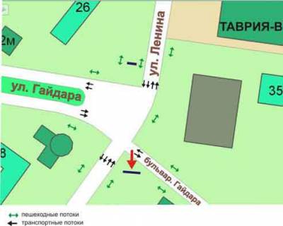 Призма A в Черноморск (Ильичевск) перекрёсток ул.Ленина, бул.Гайдара, №08-А1 - 57146 схема