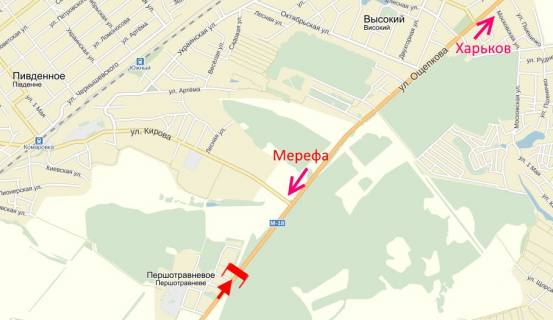 Билборд A в трасах Харкова, 3х6  Арка-Сімферопольське шосе-сел. Наукове – у бік Харкова схема